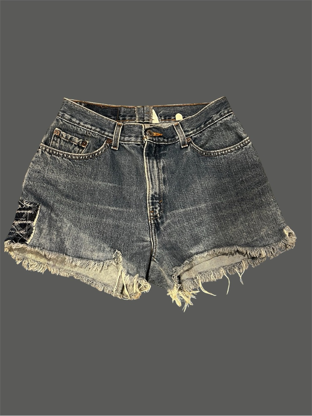 Urban Outfitters Women’s Frayed Hem Denim Shorts - Blue